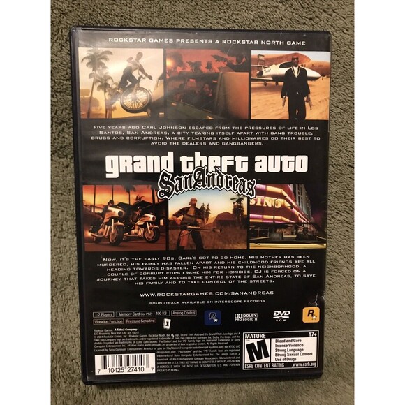 Grand Theft Auto Vice City 2002 & GTA San Andreas 2004 PS2 Playstation 2 TESTED - Picture 7 of 9